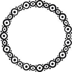Circular border with circles and dots. Vector illustration made with circles and dots creating a circular border.