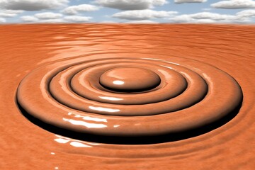 Fototapeta premium Abstract Chocolate Liquid Ripples
