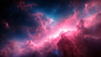 Ethereal pink nebula galaxy abstract artwork background