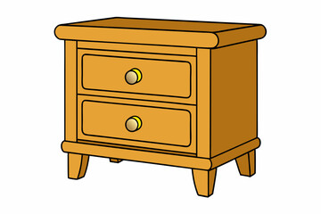 wooden chest isolated on white
