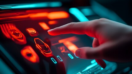 Futuristic Car Door with Advanced Touchscreen Technology