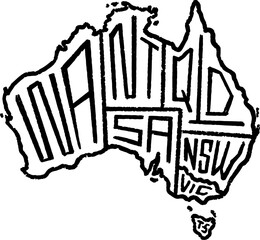States and territories of Australia illustration