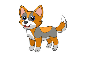 A Cute animal vector art in illustration on a white Background 