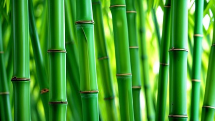 Obraz premium Lush green bamboo stalks ideal for eco-friendly designs