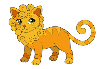 A Cute animal vector art in illustration on a white Background 