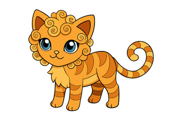 A Cute animal vector art in illustration on a white Background 