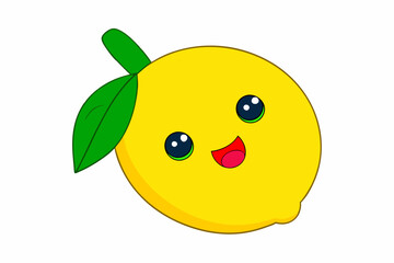 yellow pear with green leaves