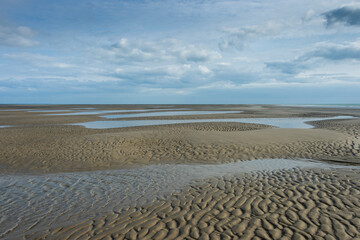 empty beach at low tide