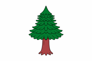 christmas tree isolated on white