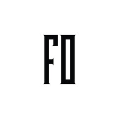 FO monogram logo design letter text name symbol monochrome logotype alphabet character simple logo