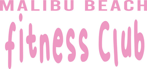 Bubble font sports fitness warp health club trending 3d  sports Varsity College Trending Graphic Tee t-shirt logo slogan artwork typography tote badge emblem crest Malibu
