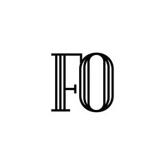 FO monogram logo design letter text name symbol monochrome logotype alphabet character simple logo