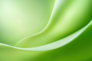 Smooth green fabric waves create a serene, abstract natural landscape.