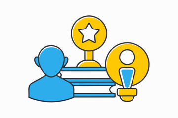 business man with trophy