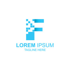 Obraz premium letter f logo design for building or town with creative illustration