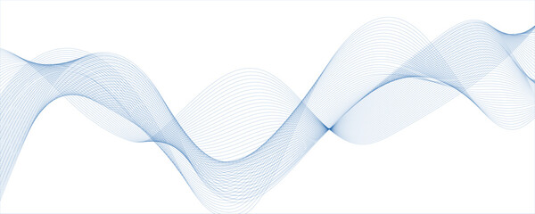 Abstract blue blend curve flow vector stripe digital technology isolated geometric futuristic wave dynamic thin line. flowing futuristic technology white line glowing element line moving creative 