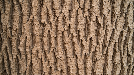 Close-up of rough tree bark texture, natural organic surface with intricate patterns and earthy tones, detailed wood grain background
