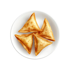 indian food plate with vegetarian samosas png