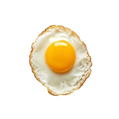 Fried egg isolated on transparent background.
