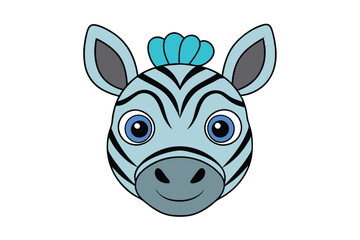zebra head vector