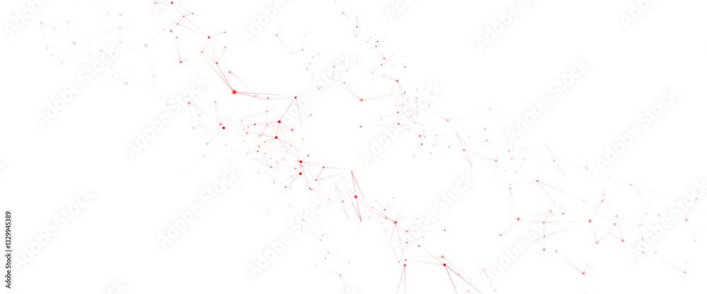Poster Vector Connect link background. global network technology concept. Digital technology futuristic internet network speed connection red background.