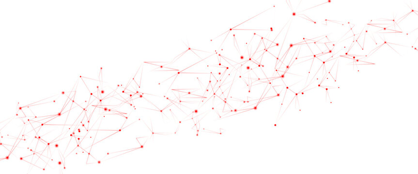 Vector Connect link background. global network technology concept. Digital technology futuristic internet network speed connection red background.