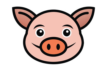 Cute animal Vector art in Illustration on a White Background