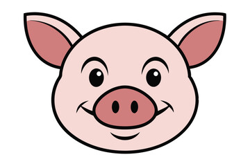 Cute animal Vector art in Illustration on a White Background