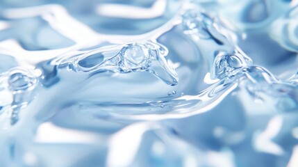 Close-up of Blue Liquid Water Texture