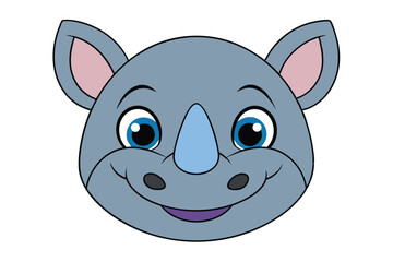 Cute animal Vector art in Illustration on a White Background