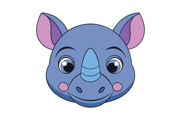 Cute animal Vector art in Illustration on a White Background