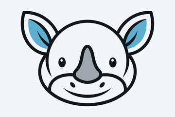 Cute animal Vector art in Illustration on a White Background