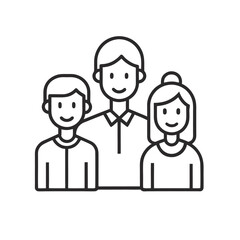 Obraz premium family icon set