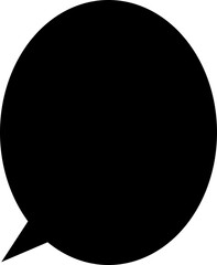 Oval Speech Bubble icon.
Chat dialog box black silhouette isolated.
Blank chat box balloon text vector.
Speak bubble text or chatting box.
Transparent background.