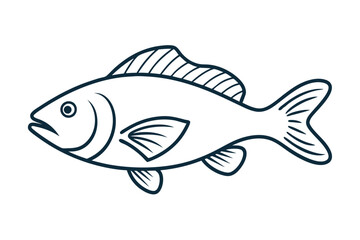 vector illustration of a cartoon fish