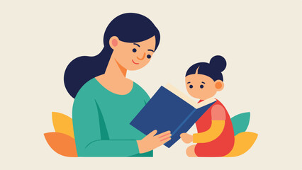 Happy Mother's Day: A Joyful Illustrated Story Time. A loving mother shares a heartwarming moment with her child, reading a colorful modern picture book together. Celebrate the    