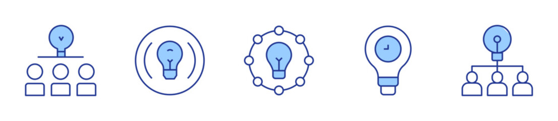 creativity, team, idea, coworking. Creativity Icon vector illustration. Line Duotone style. Editable stroke