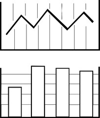 A simple line and bar graph illustrating data trends and comparisons.