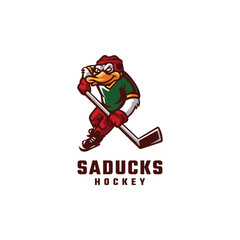 Duck Hockey Mascot Logo