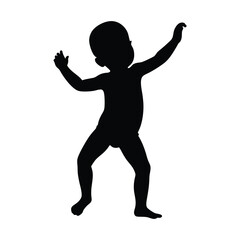 baby dancing silhouette art