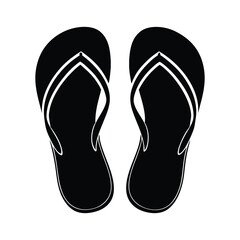flip flops of a silhouette art