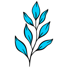 Line Art Leaves Design Illustration