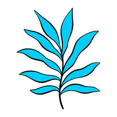 Line Art Leaves Design Illustration