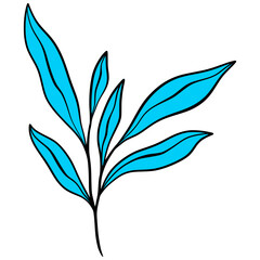 Line Art Leaves Design Illustration