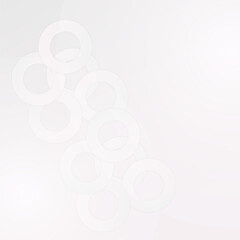 Smooth White with Circle, Geometric Vector Background 