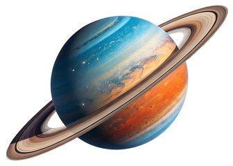 Obraz premium Stunning illustration of a ringed planet.