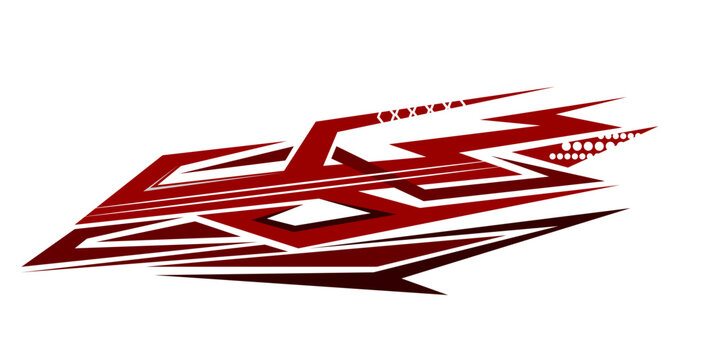 Car wrap racing decal ornament. Abstract geometric triangle camouflage sport background design print template. Vector illustration.