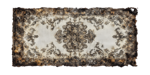 a piece of paper with a black and white pattern Cutout and isolated and transparent background image