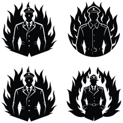 Tribal skull tattoo design featuring yoga poses and symbols in a vintage gothic style