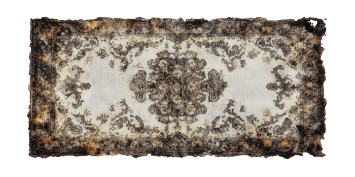 a piece of paper with a black and white pattern Cutout and isolated and transparent background image